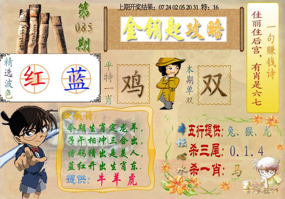 085期《金钥匙攻略》[图]